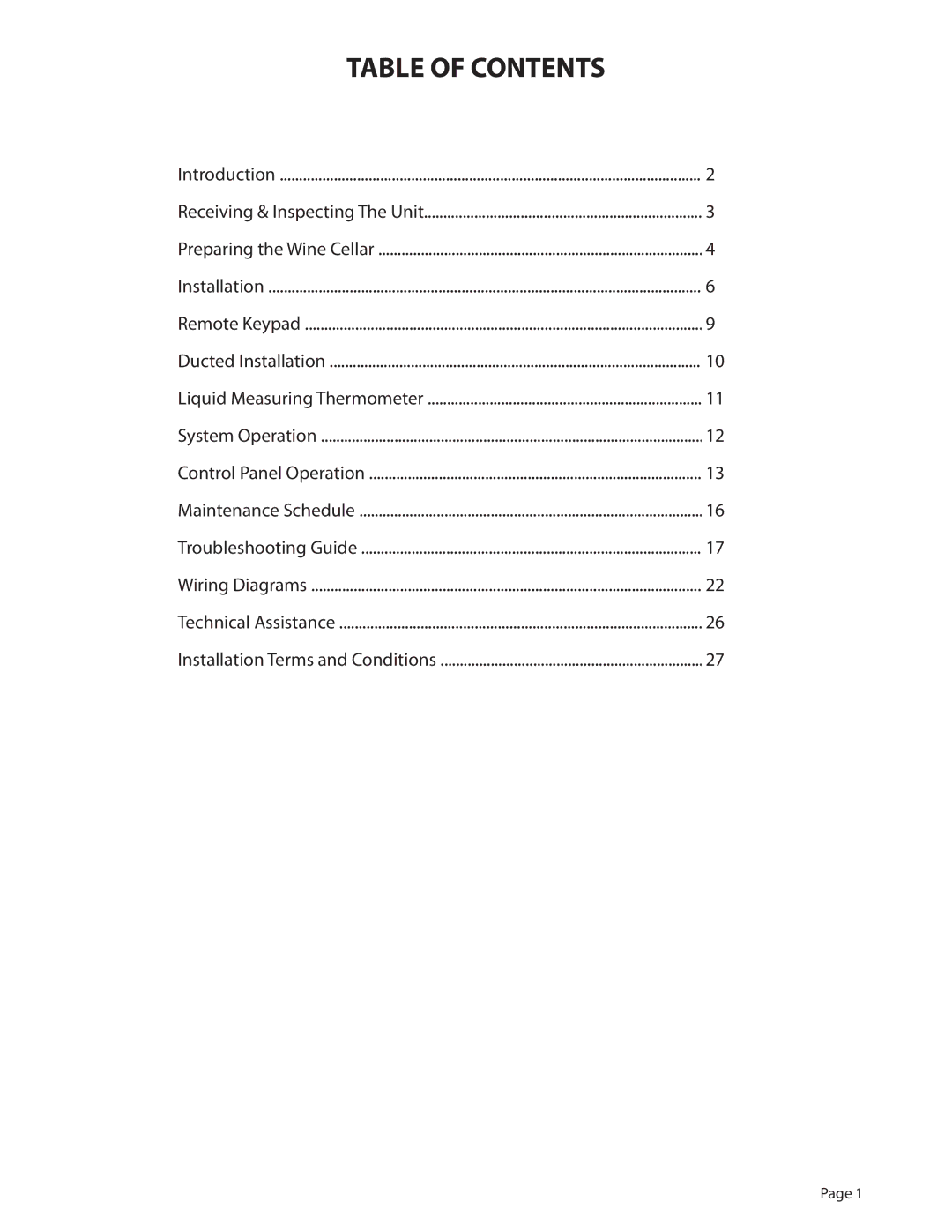 WhisperKool 081310, GSM-01 owner manual Table of Contents 