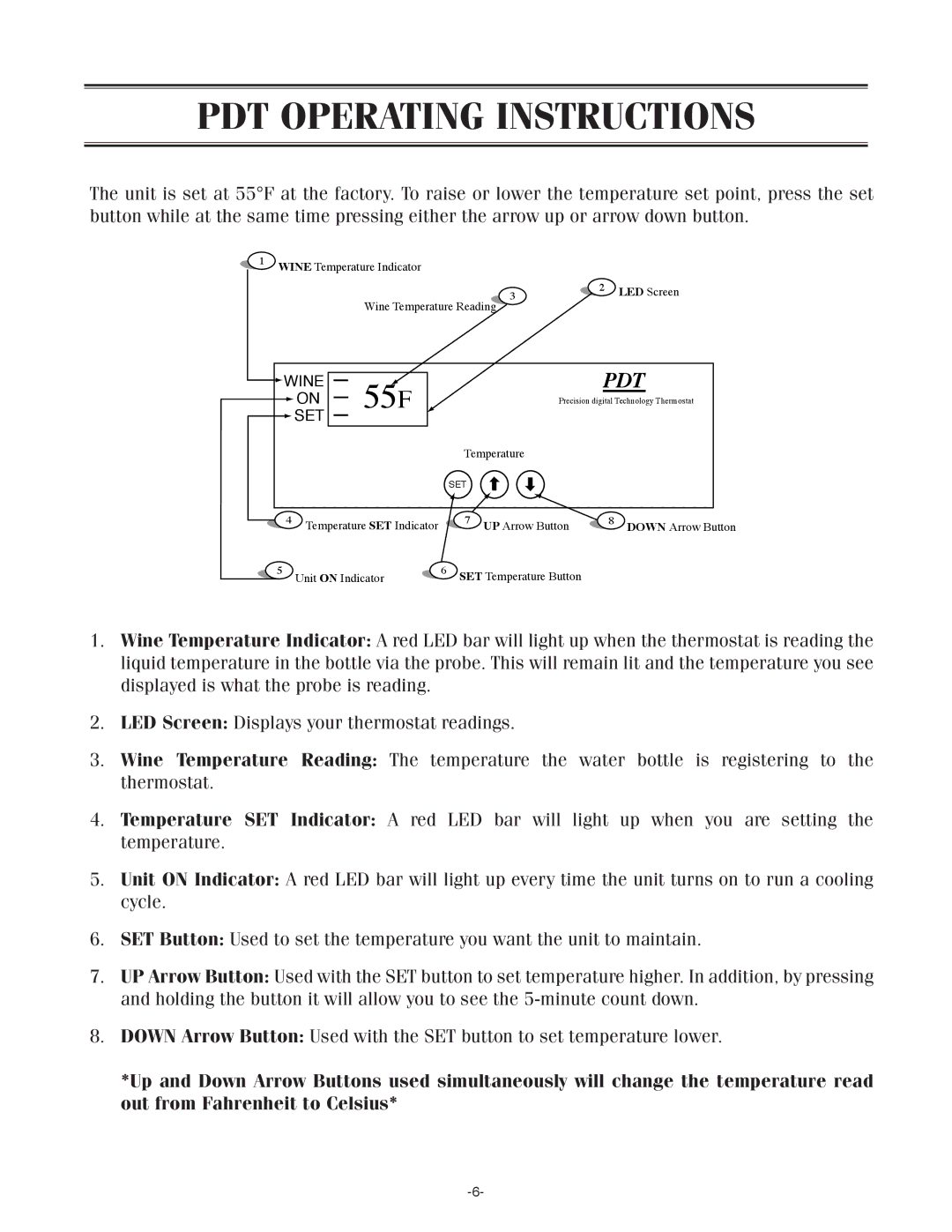 WhisperKool SS4000, SS7000 owner manual PDT Operating Instructions, Pdt 