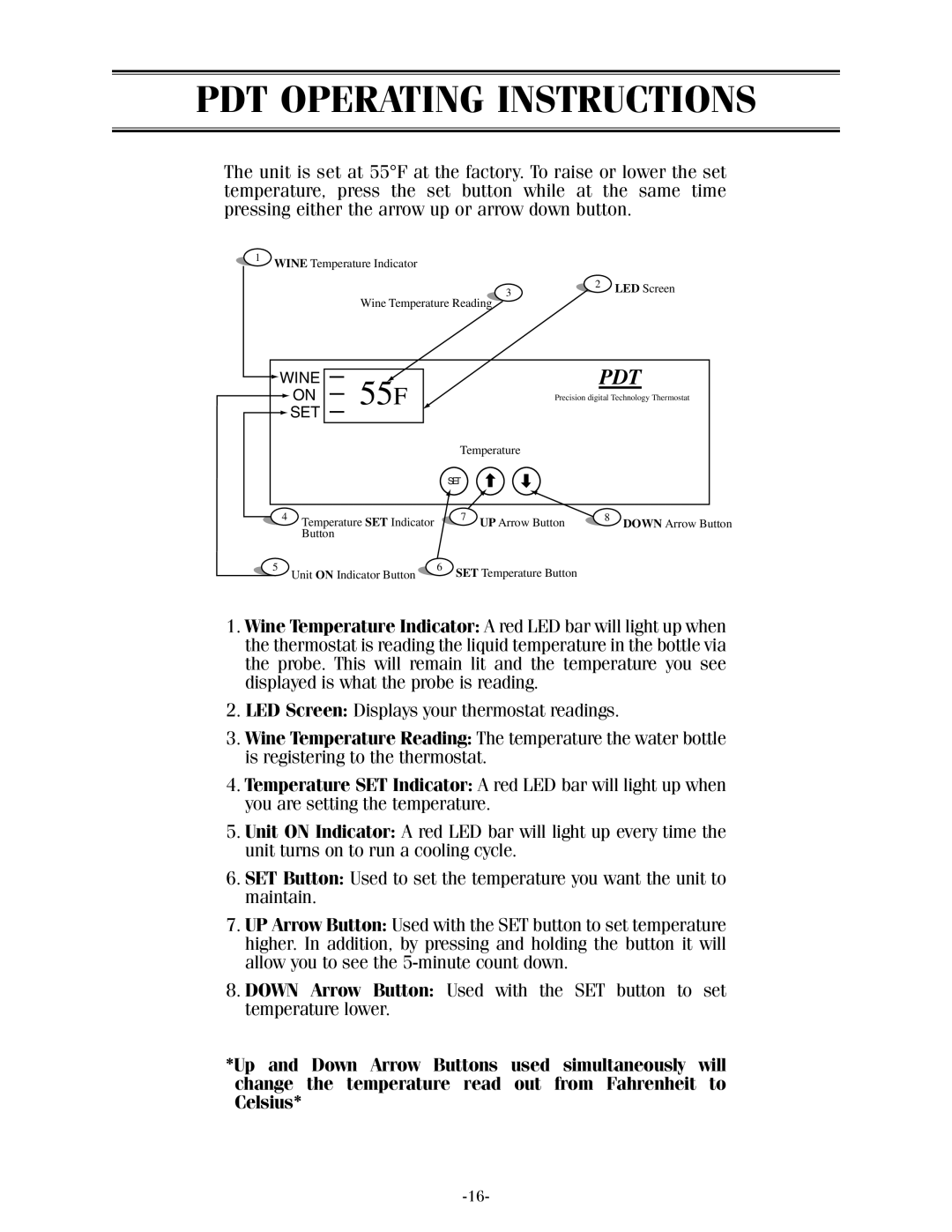 WhisperKool XLT, 17-1103 owner manual PDT Operating Instructions, Pdt 