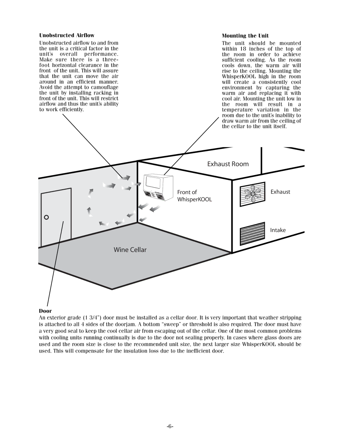 WhisperKool XLT, 17-1103 owner manual Wine Cellar 