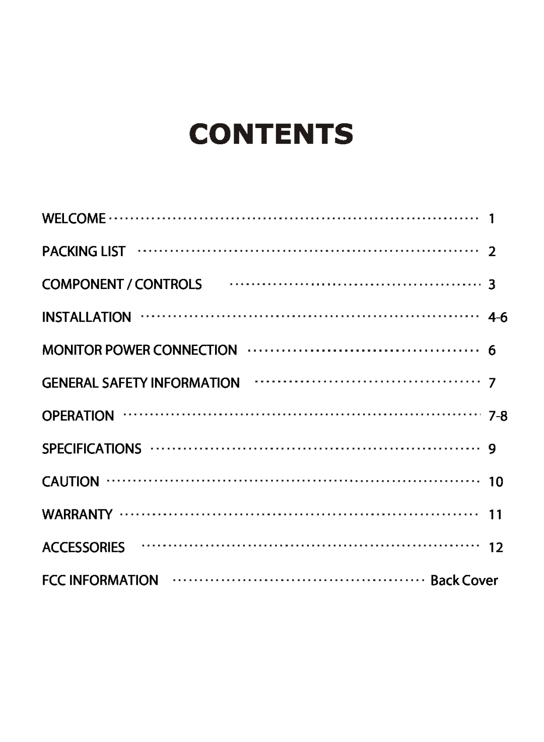 Whistler WIC-2409C user manual Welcome 