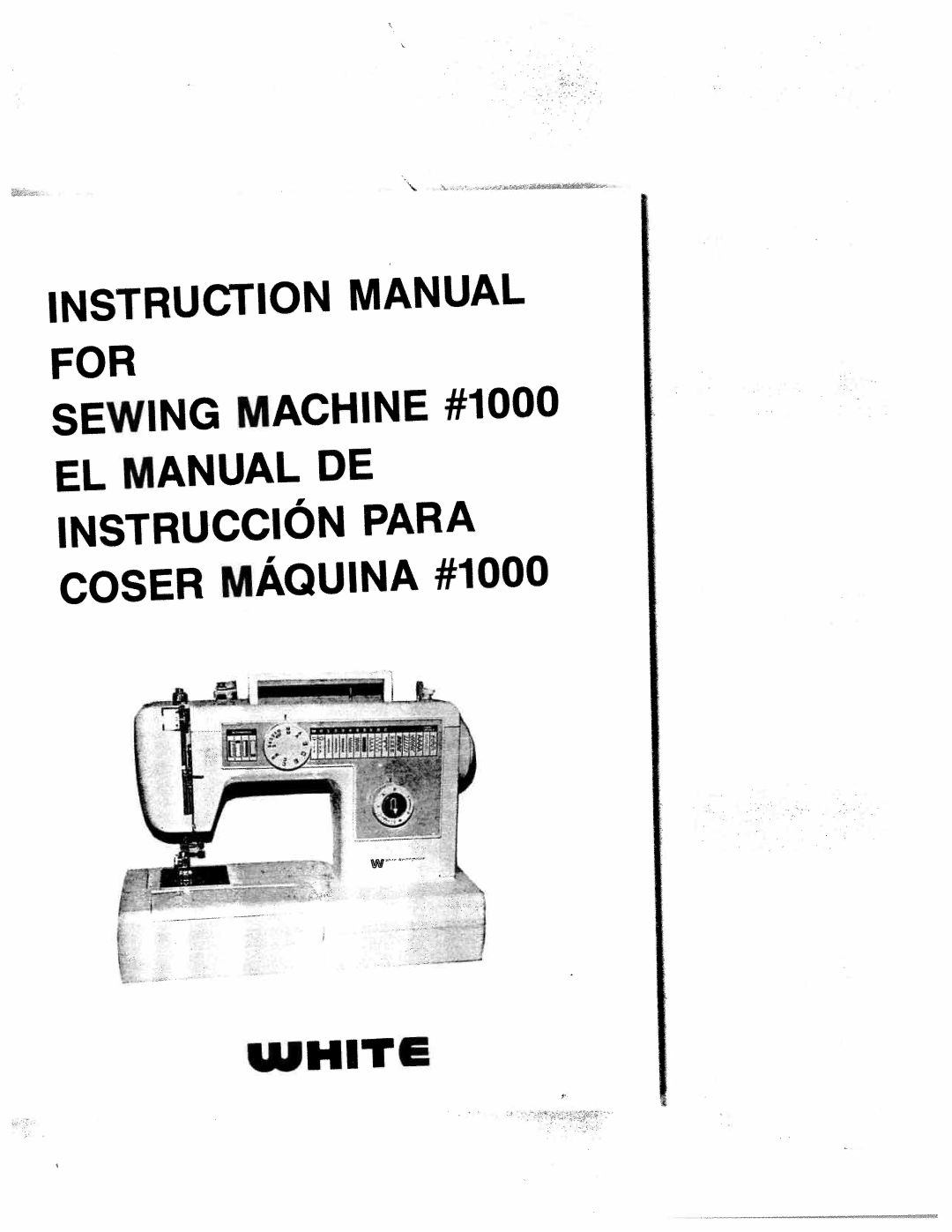 White 1000 instruction manual White 