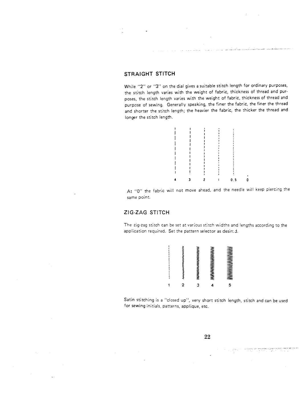 White 1000 instruction manual Straight, Zig-Zag, Stitch 