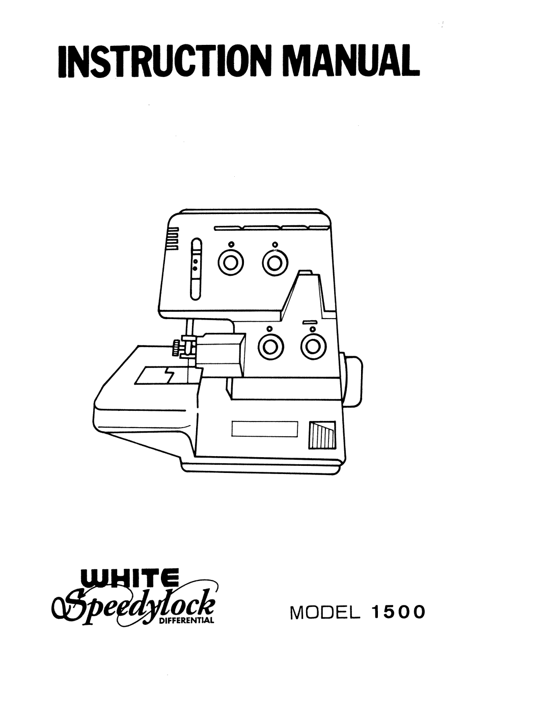 White 1500 instruction manual Instruction 