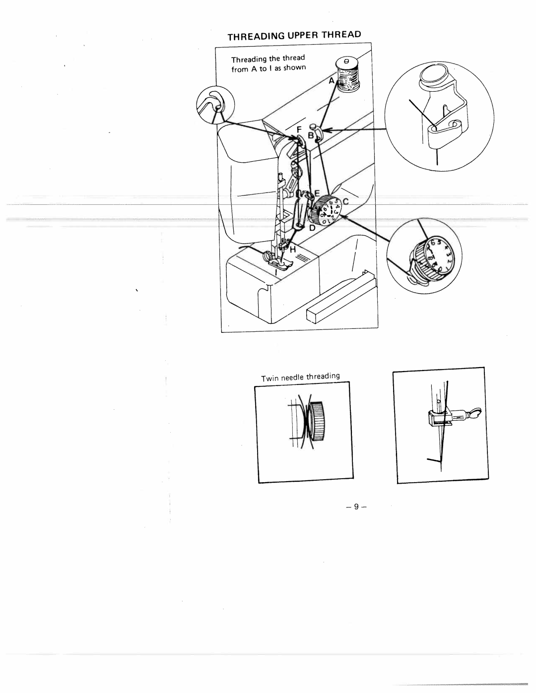 White 1515 manual Threading Upper Thread 