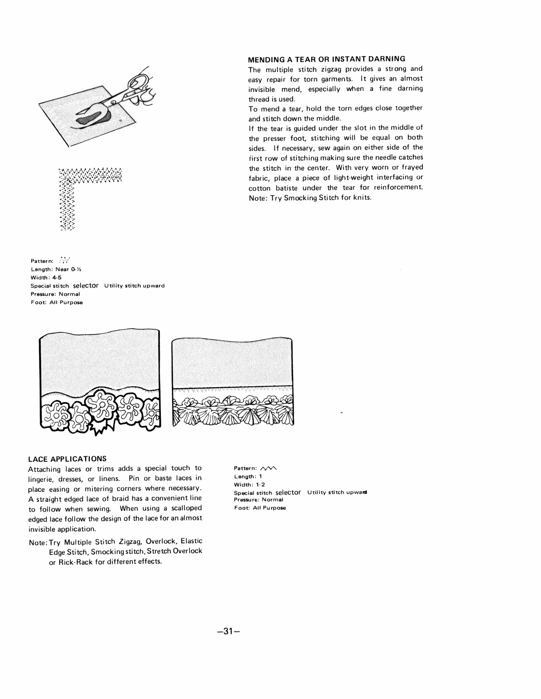 White 1570 manual Under, Straight, Convenient line, Upwai 