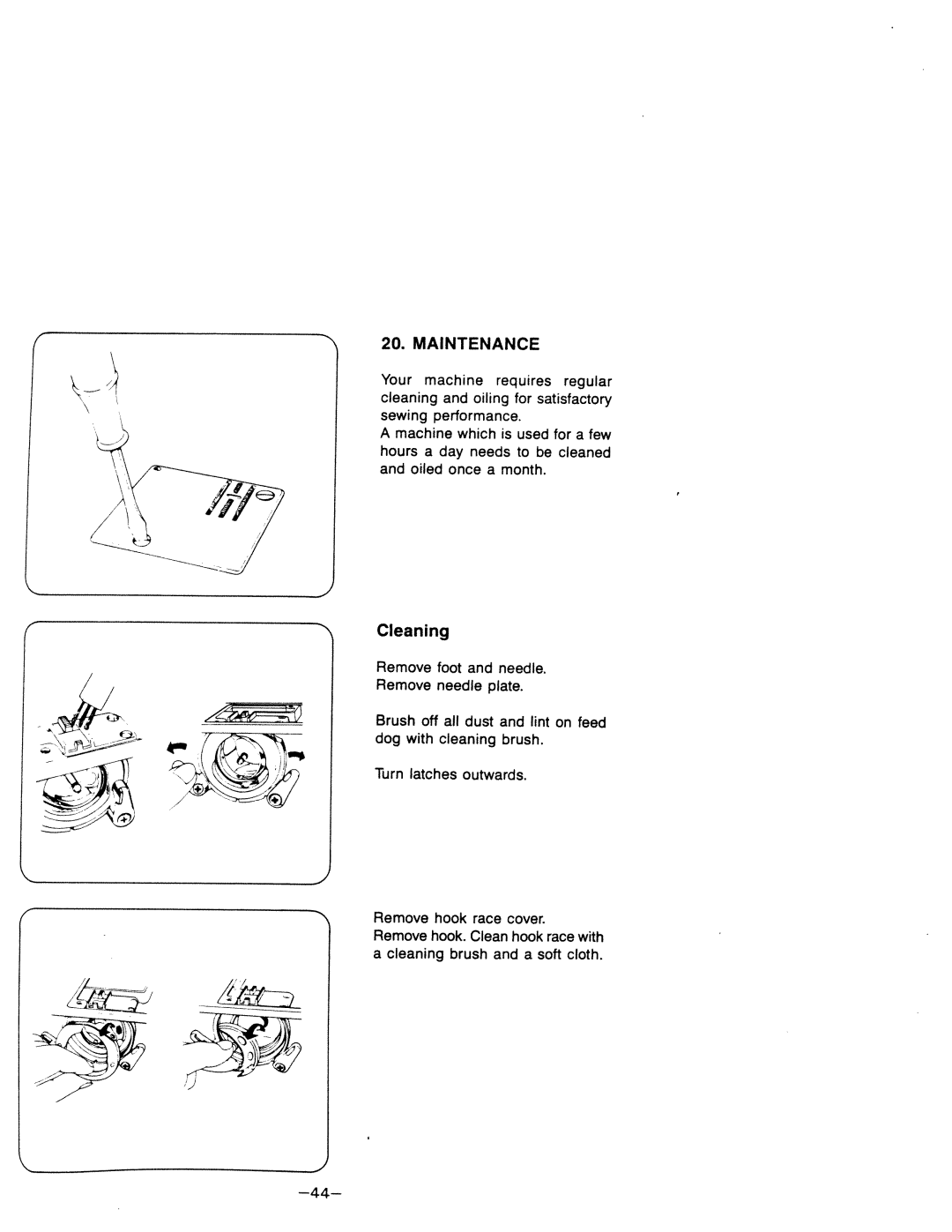 White 1599 manual Cleaning, Maintenance 