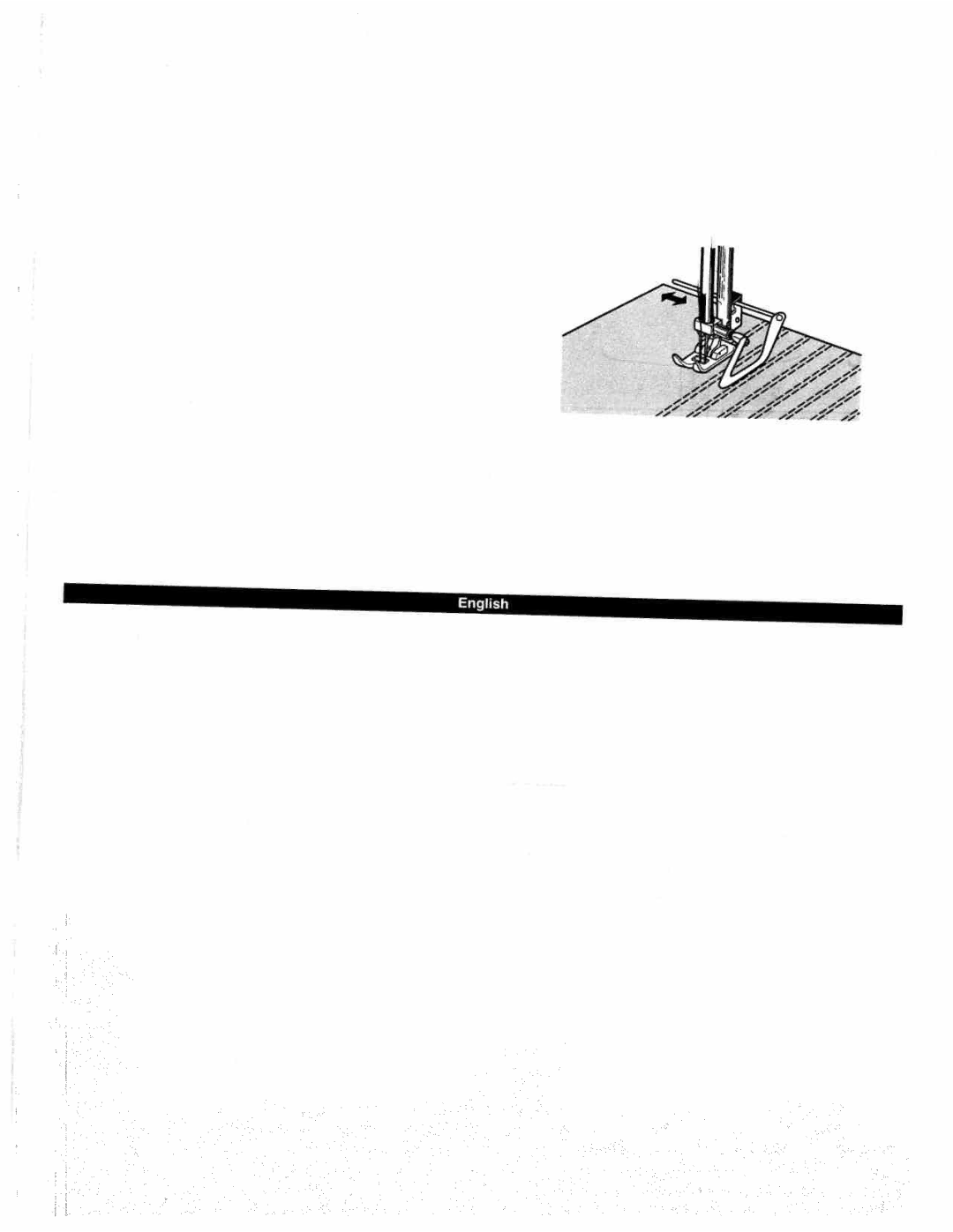 White 1780 Quilting guide, Attach, Guide Under the spring Plate on the shank, Pencil or tailors chalk and start to sew 