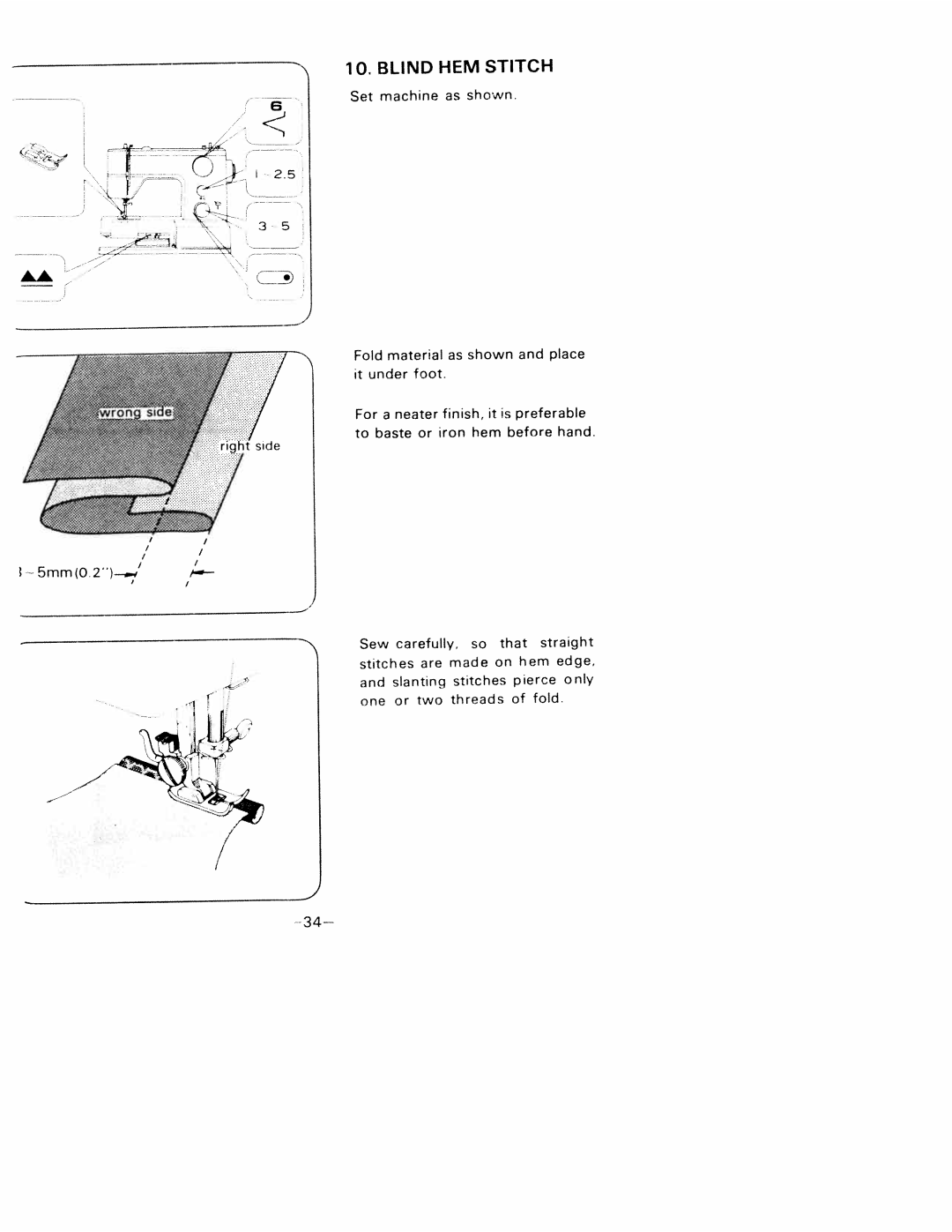 White 1781 manual Stitch, Threads 