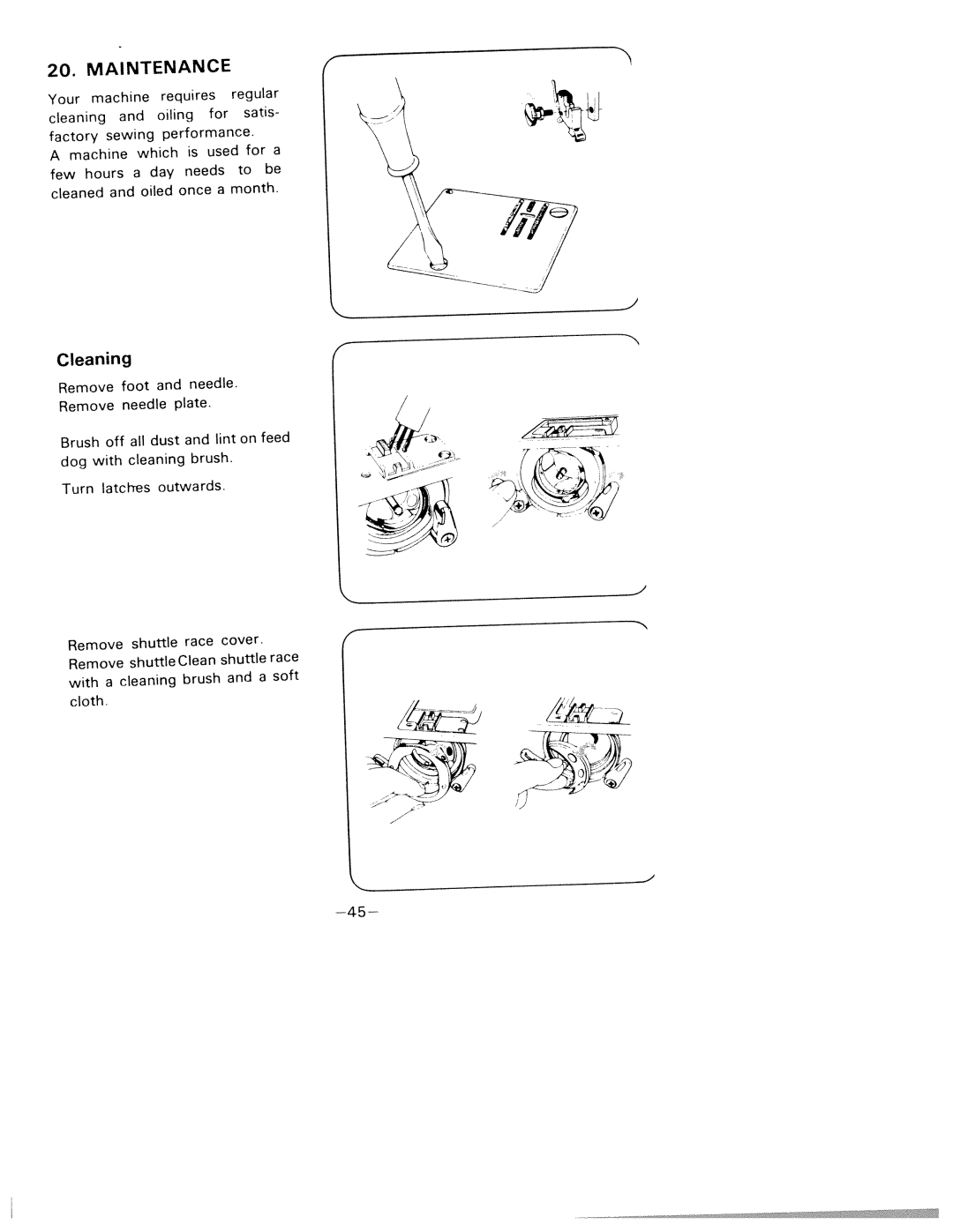 White 1781 manual Cleaning, Maintenance, Satis 