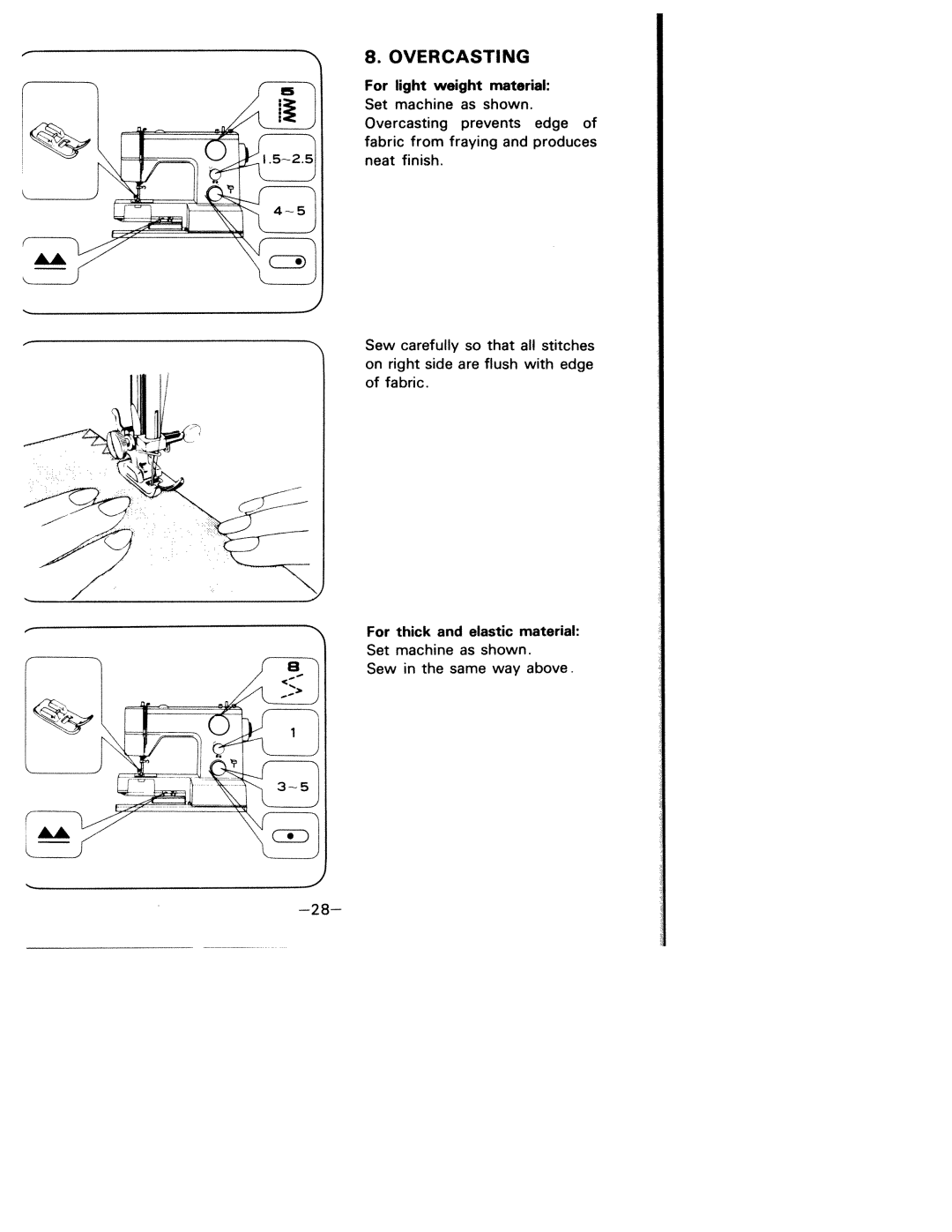 White 1927 manual Overcasting, Sew in the same way above 