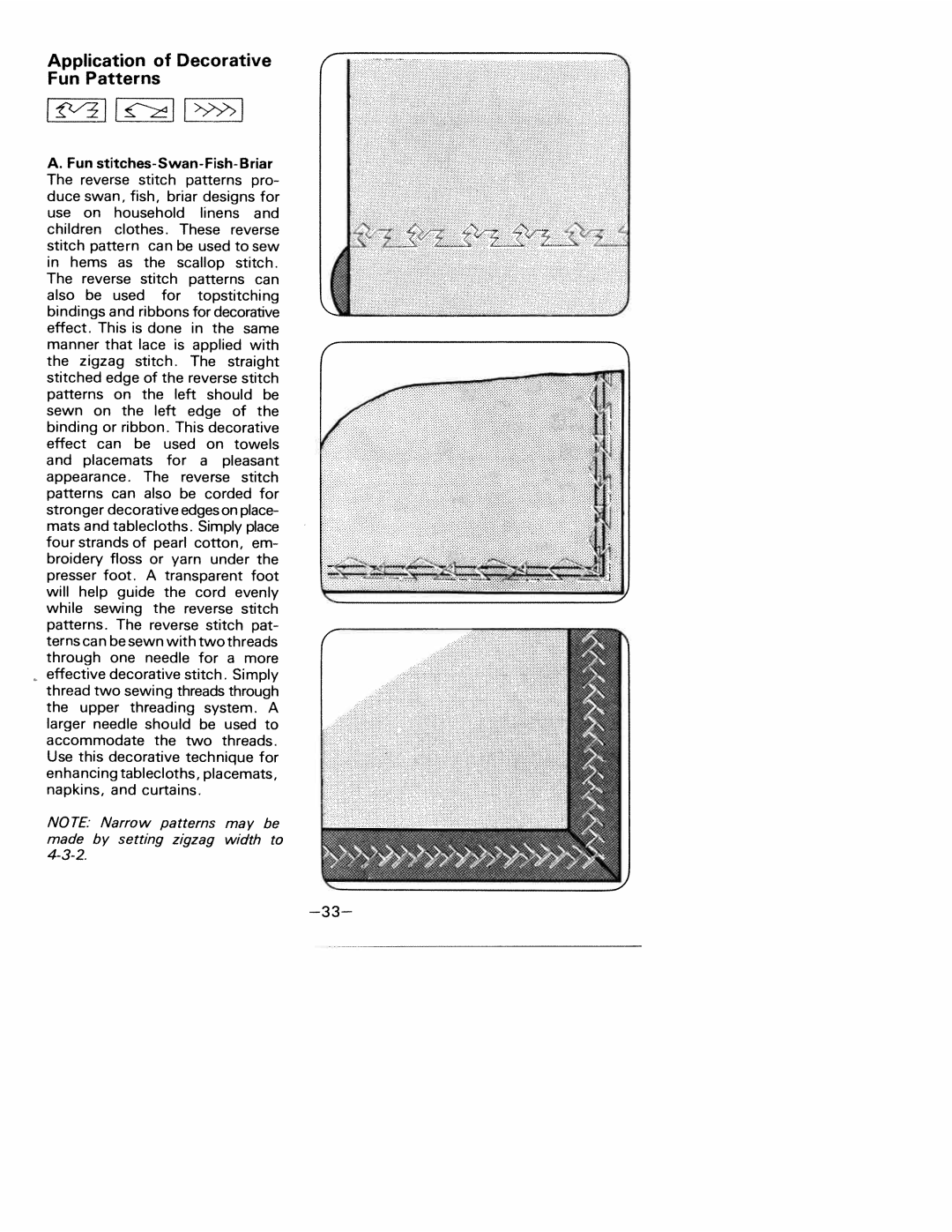 White 1927 manual Fun Patterns, Application of Decorative 
