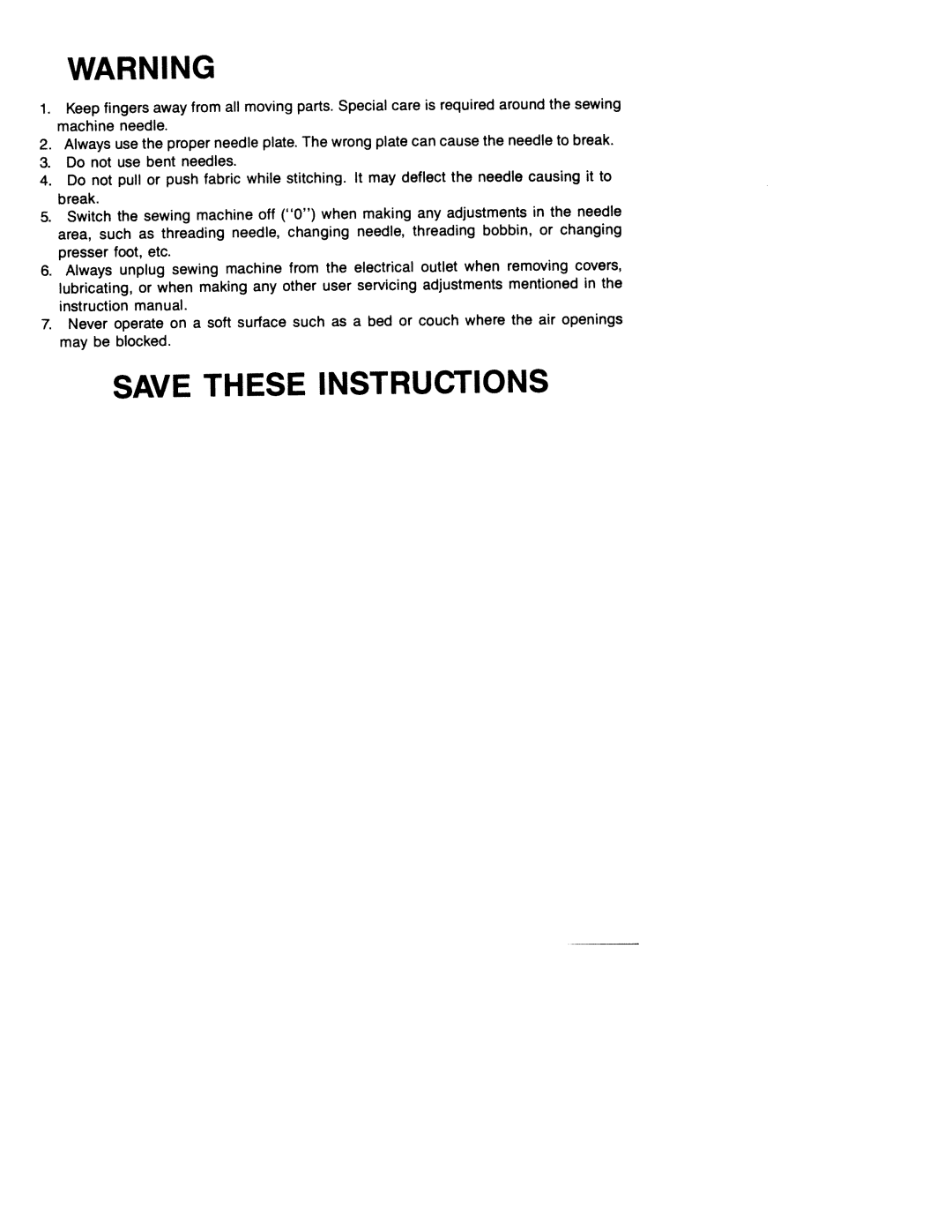 White 1927 manual These, Instructions, Save 