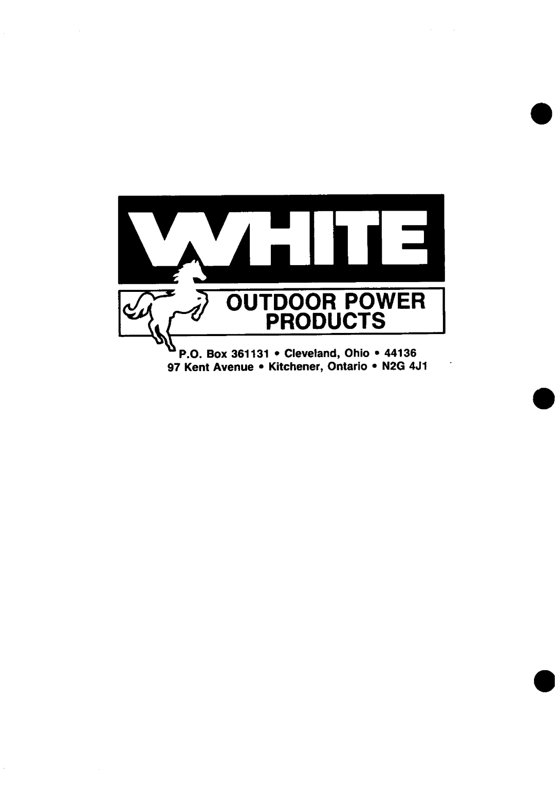 White 210-310-190 manual 