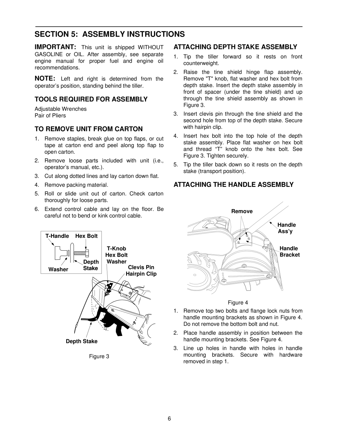 White 21A-458B190 manual Assembly Instructions, Tools Required for Assembly, To Remove Unit from Carton 