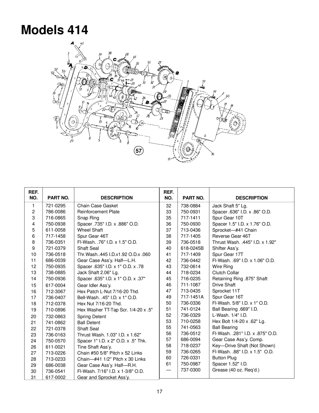 White 414 manual Models 