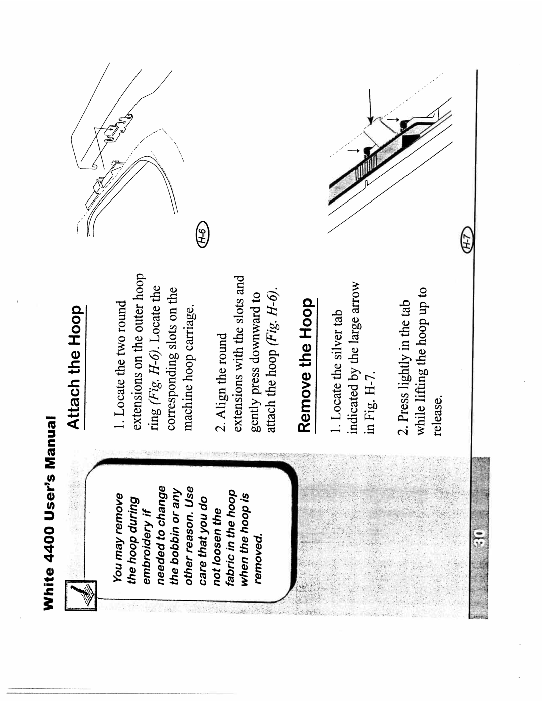 White 4400 instruction manual Tab Arrow Large Silver Locate, Release 