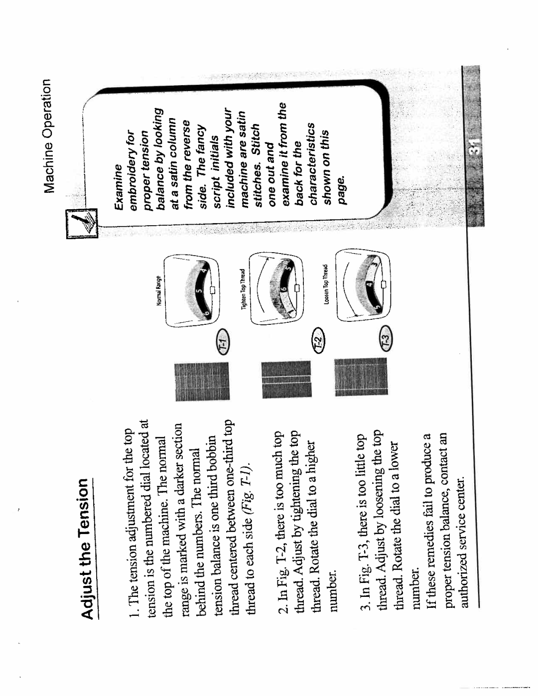 White 4400 instruction manual Tension Behind Range Top Thread 