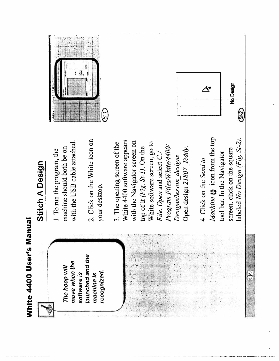 White 4400 instruction manual Stitch a Design 