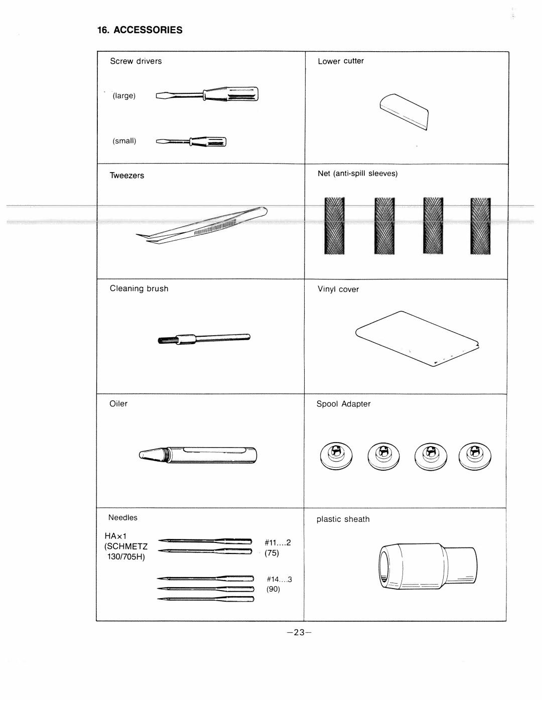 White 634D manual Accessories, Cleaning brush, #11...2 