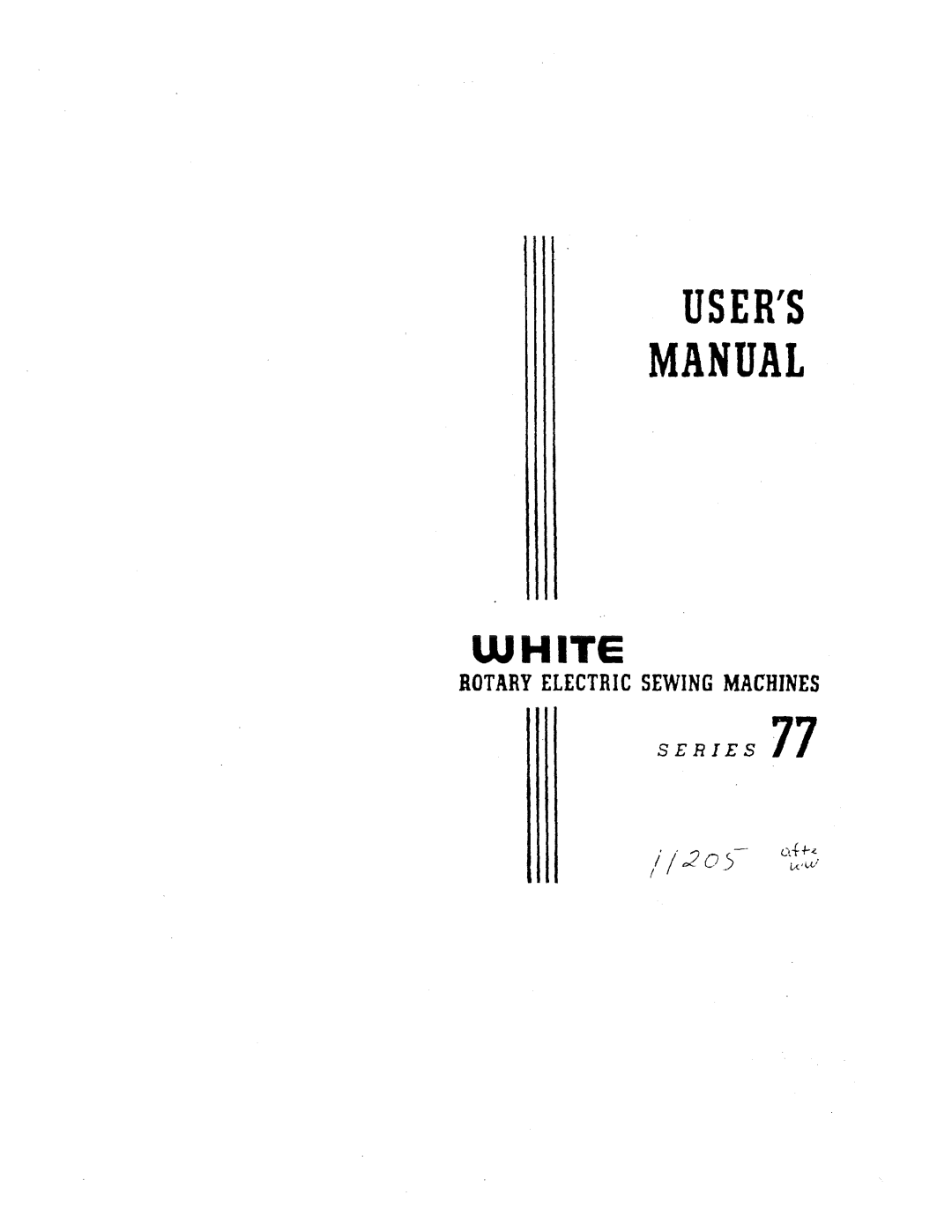 White 77 manual 