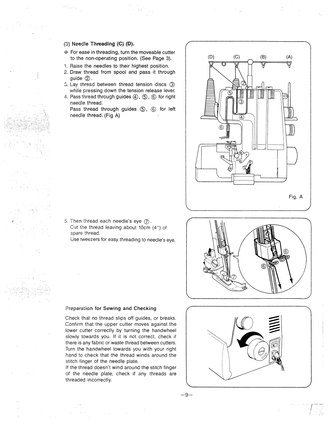 White 834DW manual Guide, Preparation for Sewing and Checking 