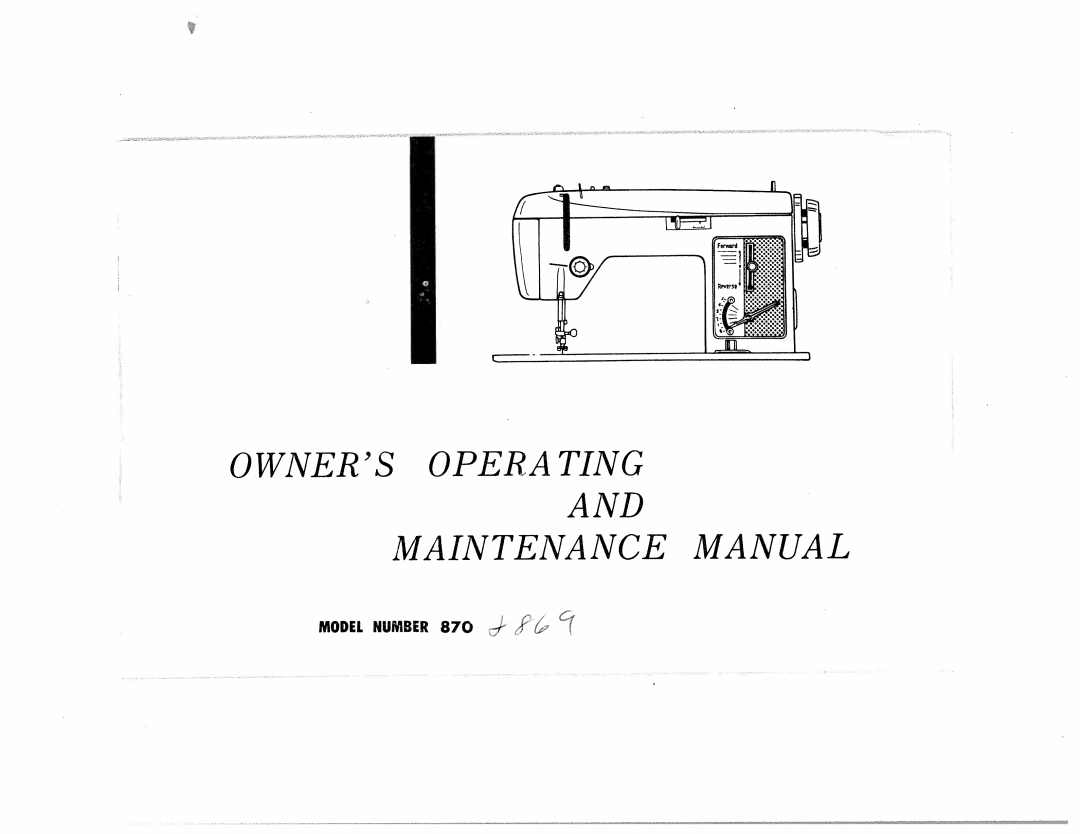 White 870 manual Maintenance Manual 