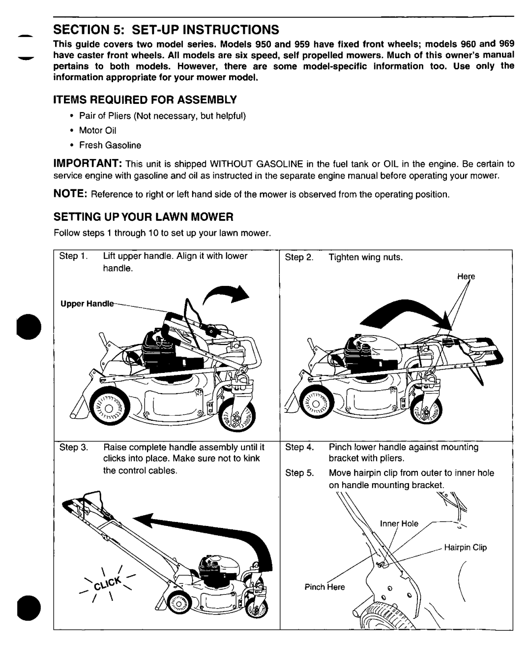 White 960-969, E960-E969, 950-959 manual 