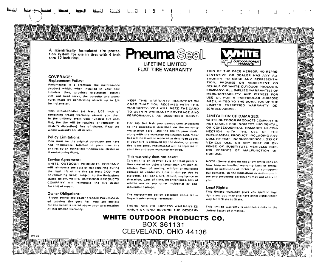 White FR-1800, FR-2000C manual 