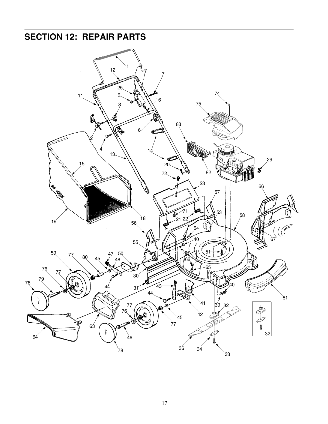 White LC-436 manual Repair Parts 