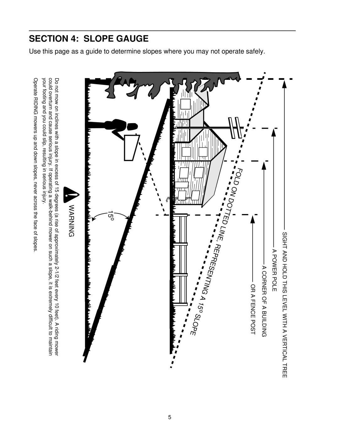 White LC-436 manual Slope Gauge, Your footing and you could slip, resulting inseriousinjury 