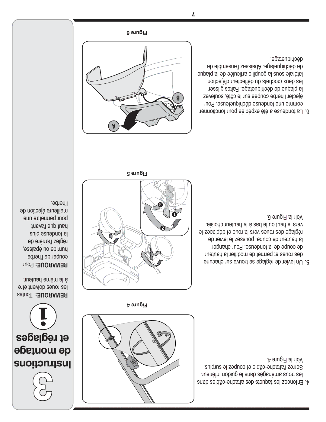 White Outdoor 100 warranty Réglages et montage de Instructions 