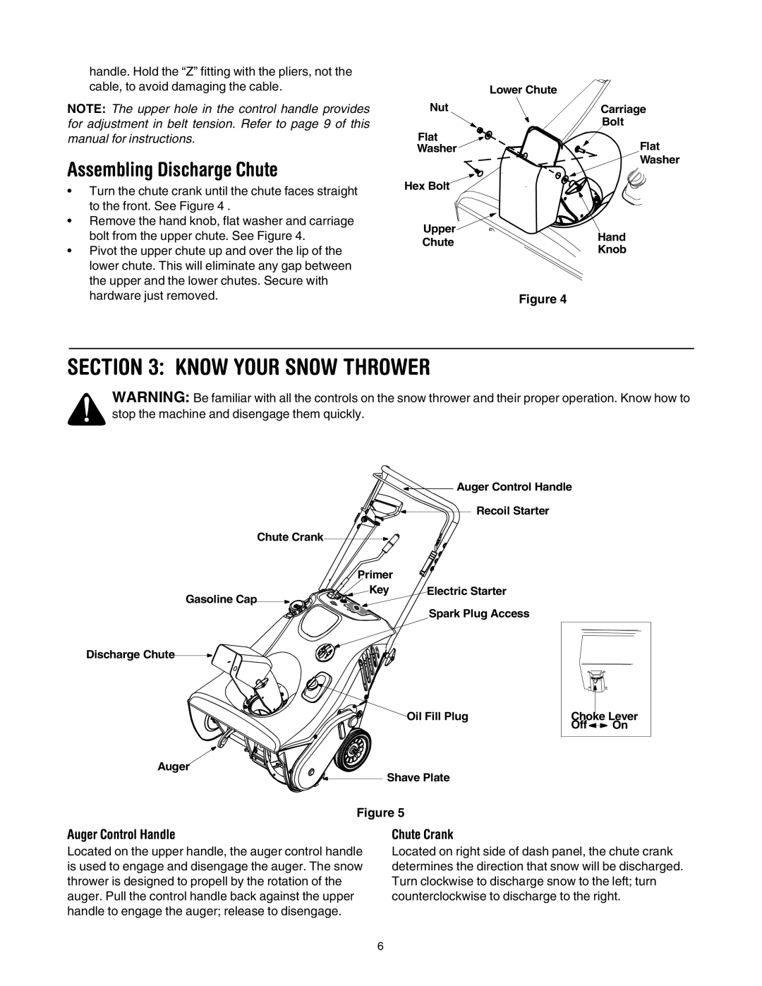 White Outdoor 721 manual Know Your Snow Thrower, Assembling Discharge Chute 