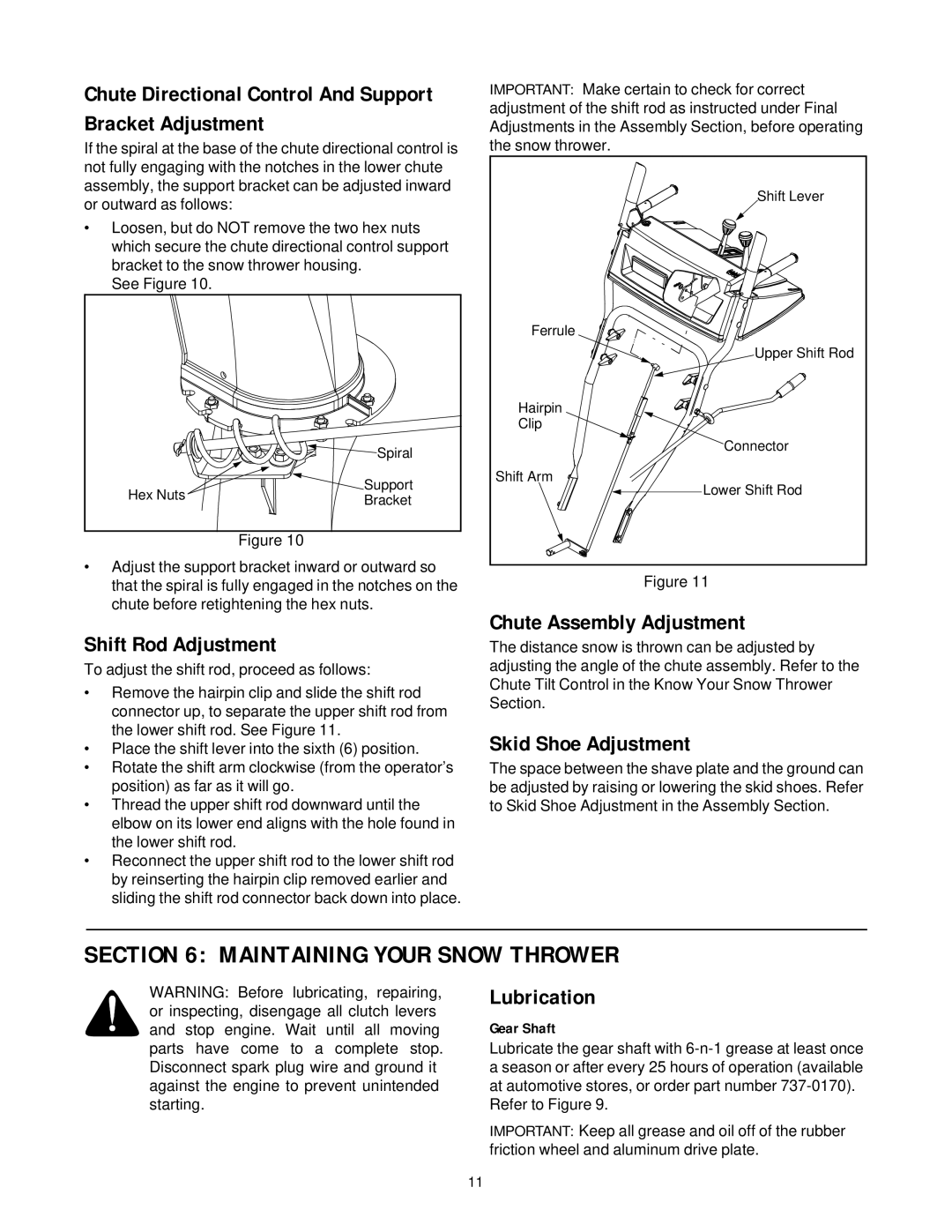 White Outdoor 750T manual Maintaining Your Snow Thrower 