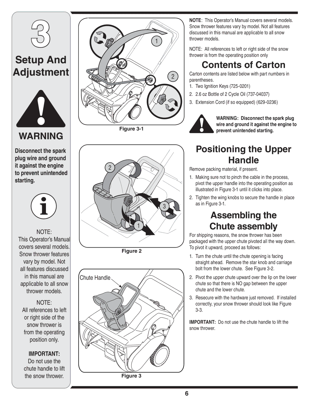 White Outdoor 9235 warranty Setup And Adjustment 