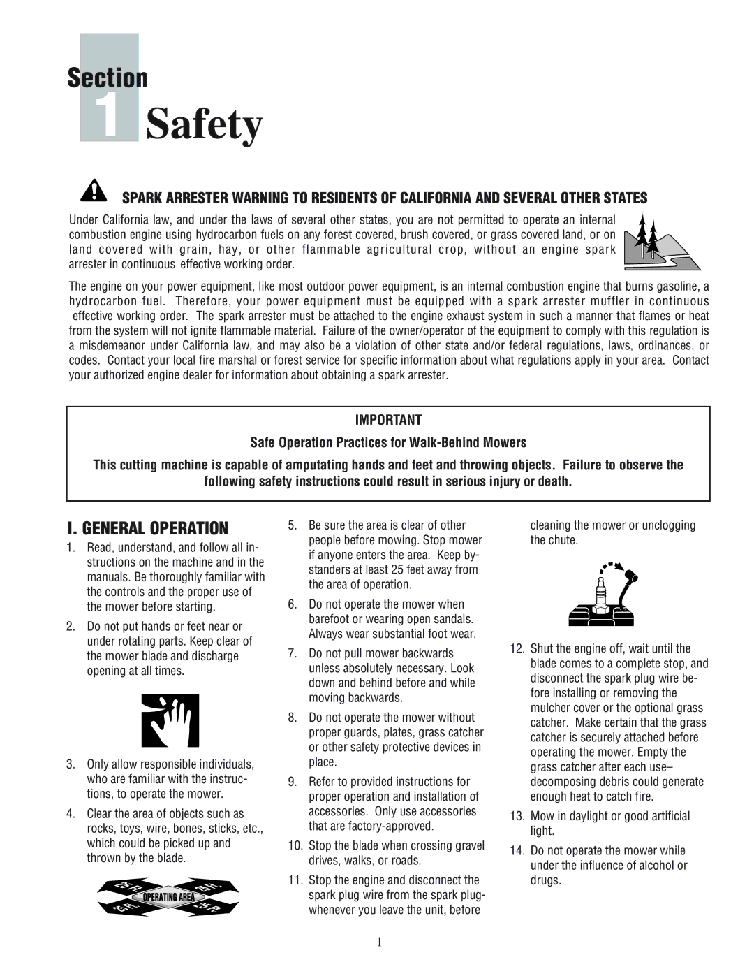 White Outdoor 933R Safety, Safe Operation Practices for Walk-Behind Mowers, Cleaning the mower or unclogging the chute 