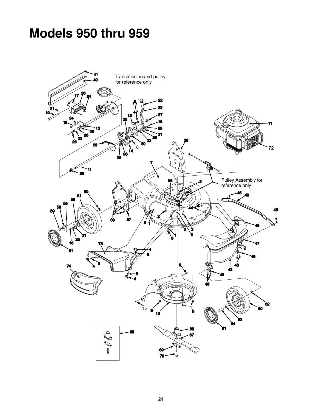 White Outdoor 960-969, 950-959, E960-E969 manual Models 950 thru 