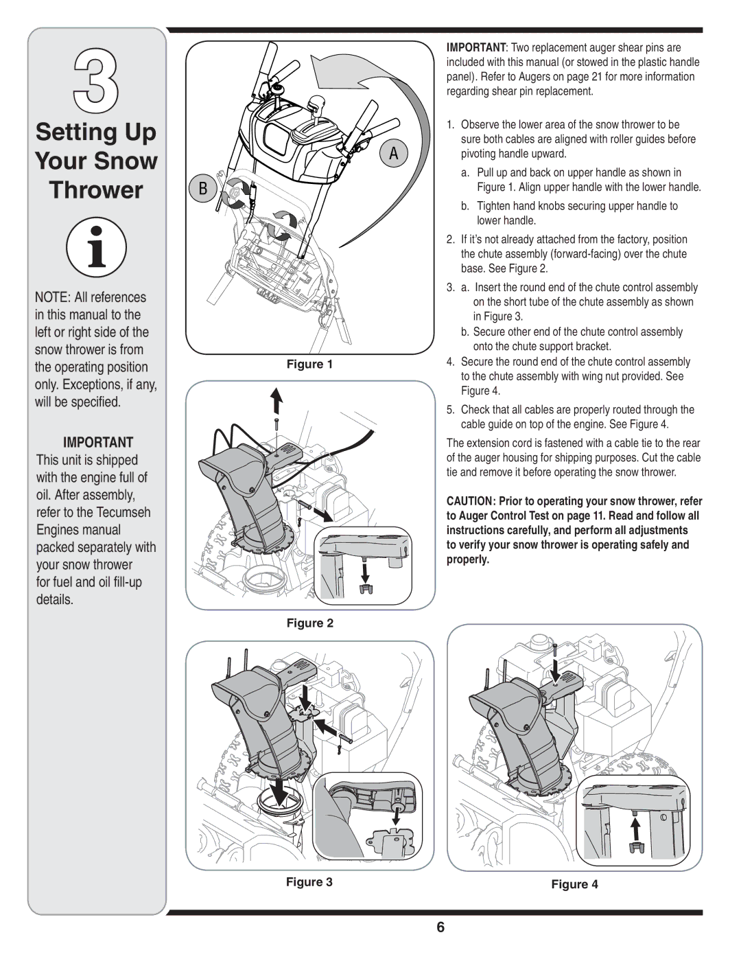 White Outdoor L-Syle warranty Setting Up Your Snow, Thrower 