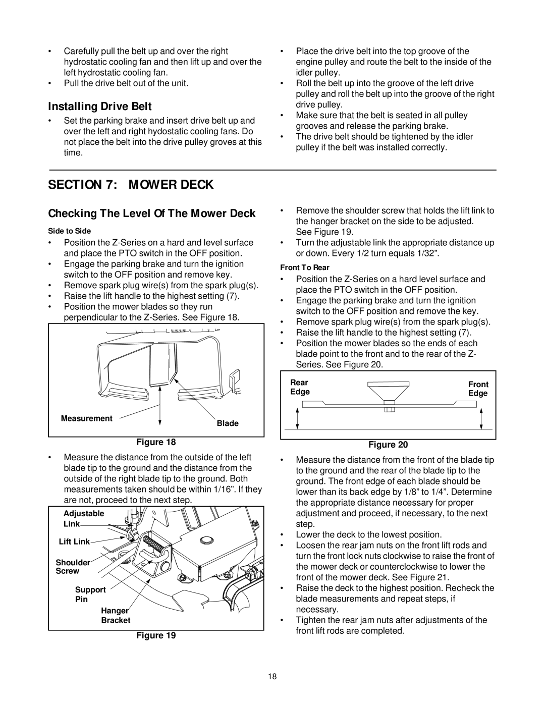 White Outdoor ZT-1850, ZT-2150, ZT-2250 manual Mower Deck, Installing Drive Belt 