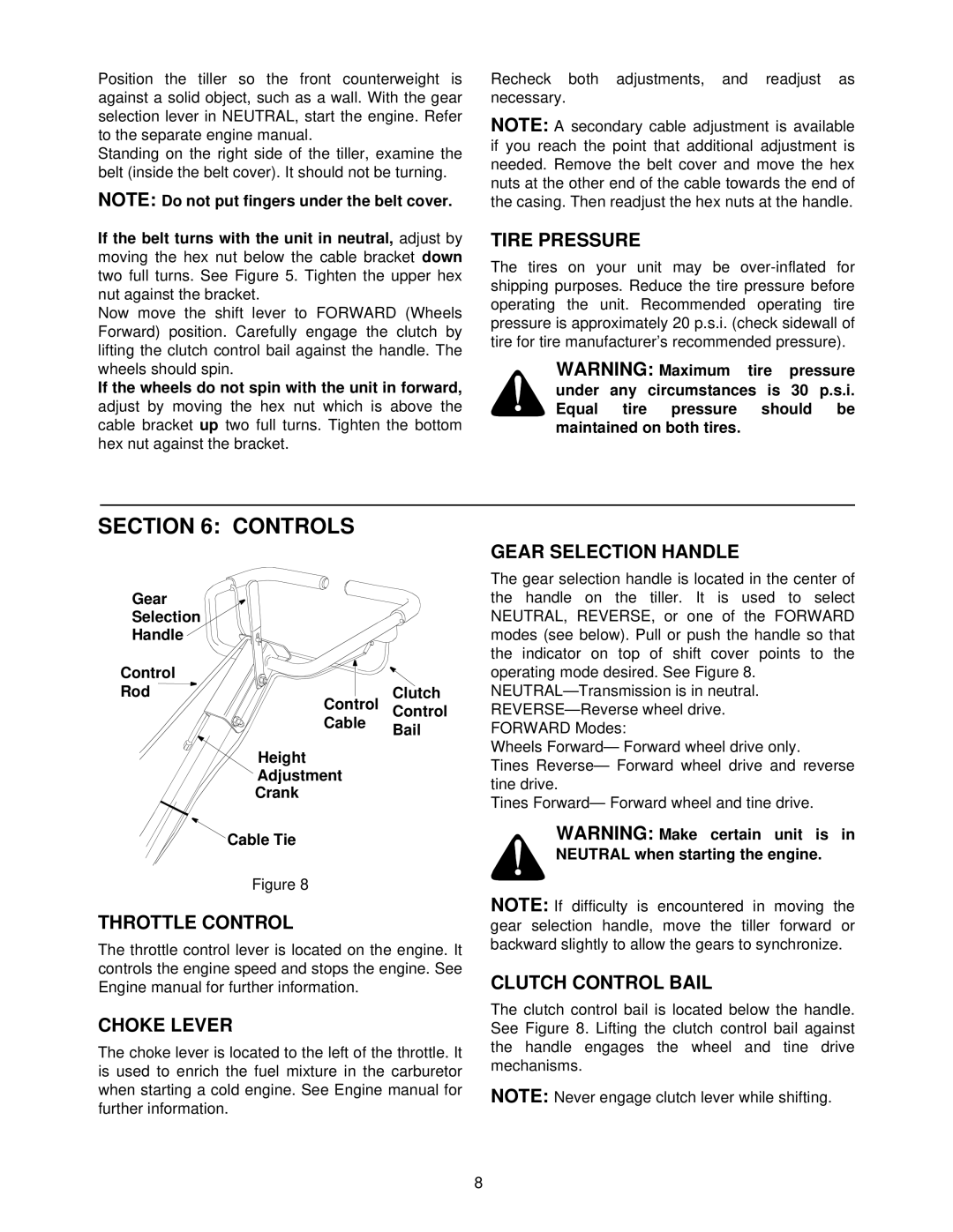 White RB650 manual Controls 