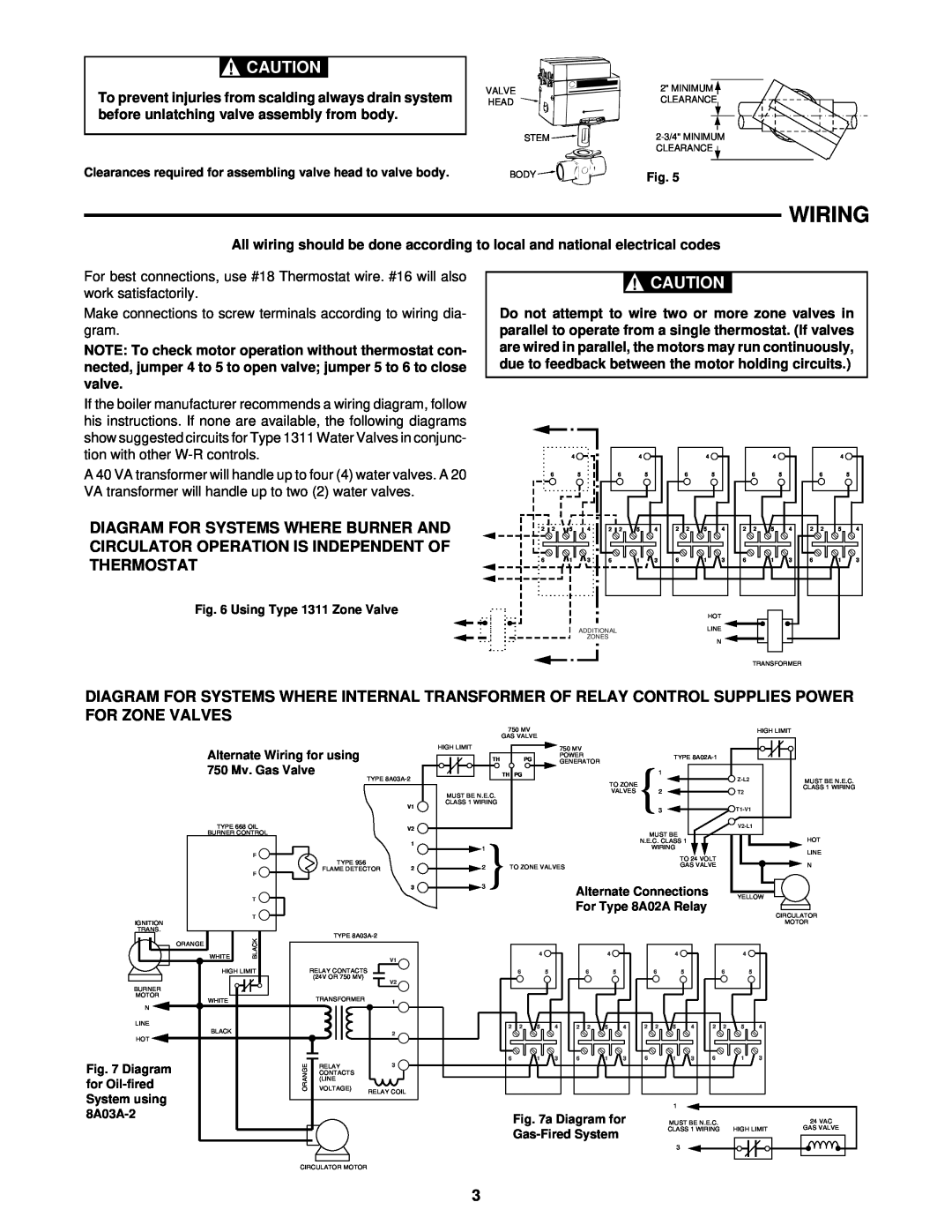 White Rodgers 1311 installation instructions Wiring 