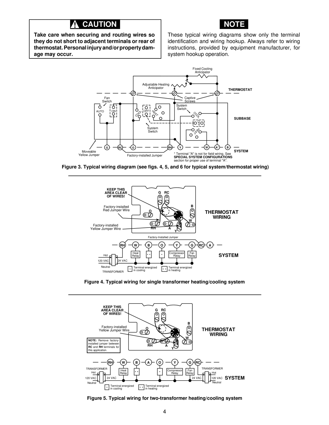 White Rodgers 1E56W-444 installation instructions Thermostat Wiring 