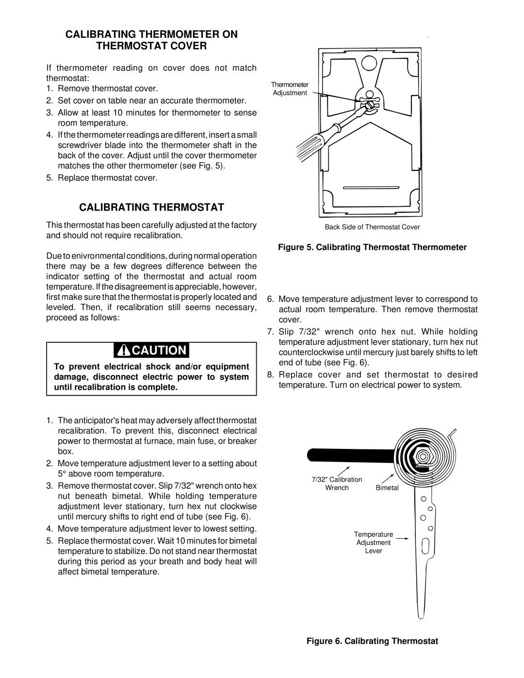 White Rodgers 1F30(W), 1E30(W) installation instructions Calibrating Thermometer on Thermostat Cover, Calibrating Thermostat 