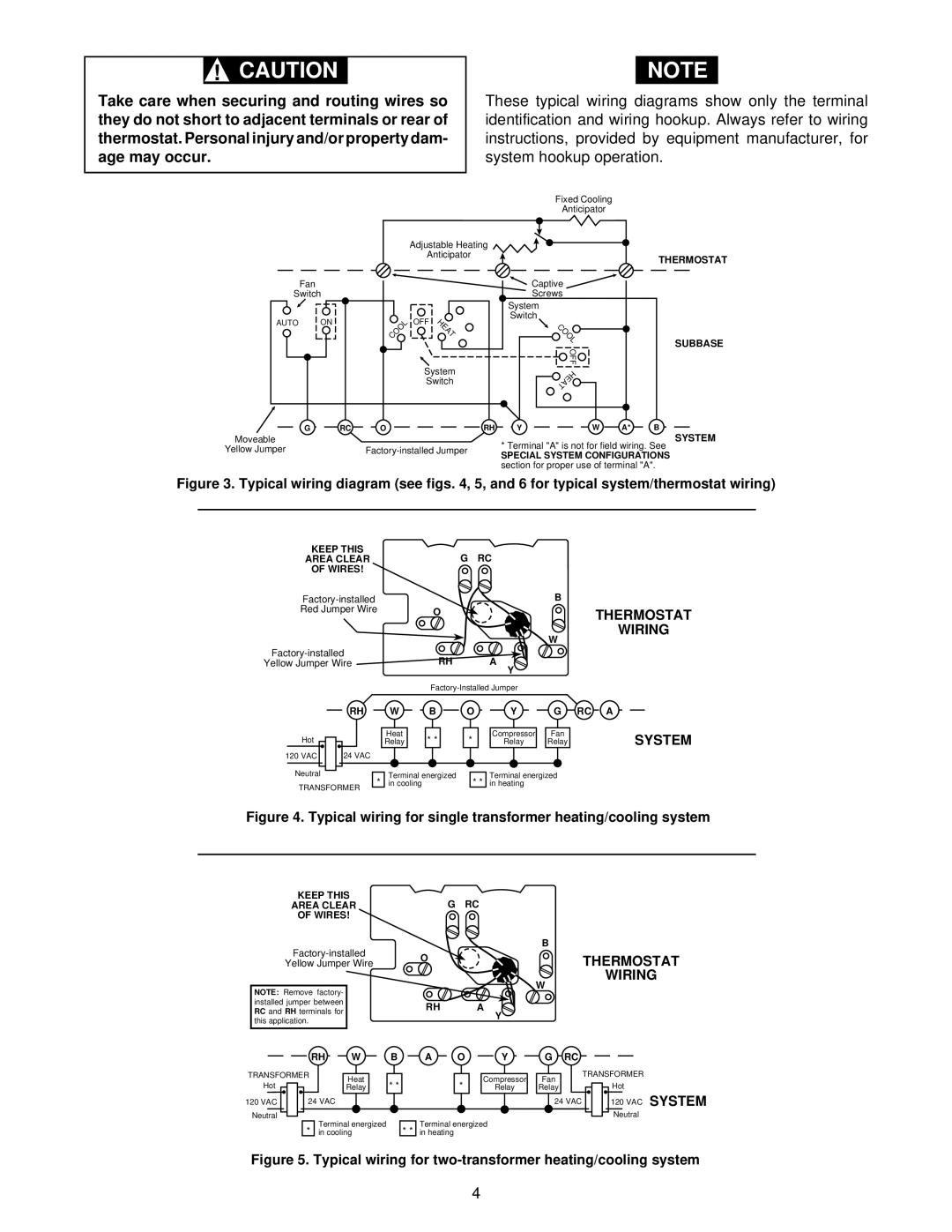 White Rodgers 1F56W-444 installation instructions Thermostat Wiring 