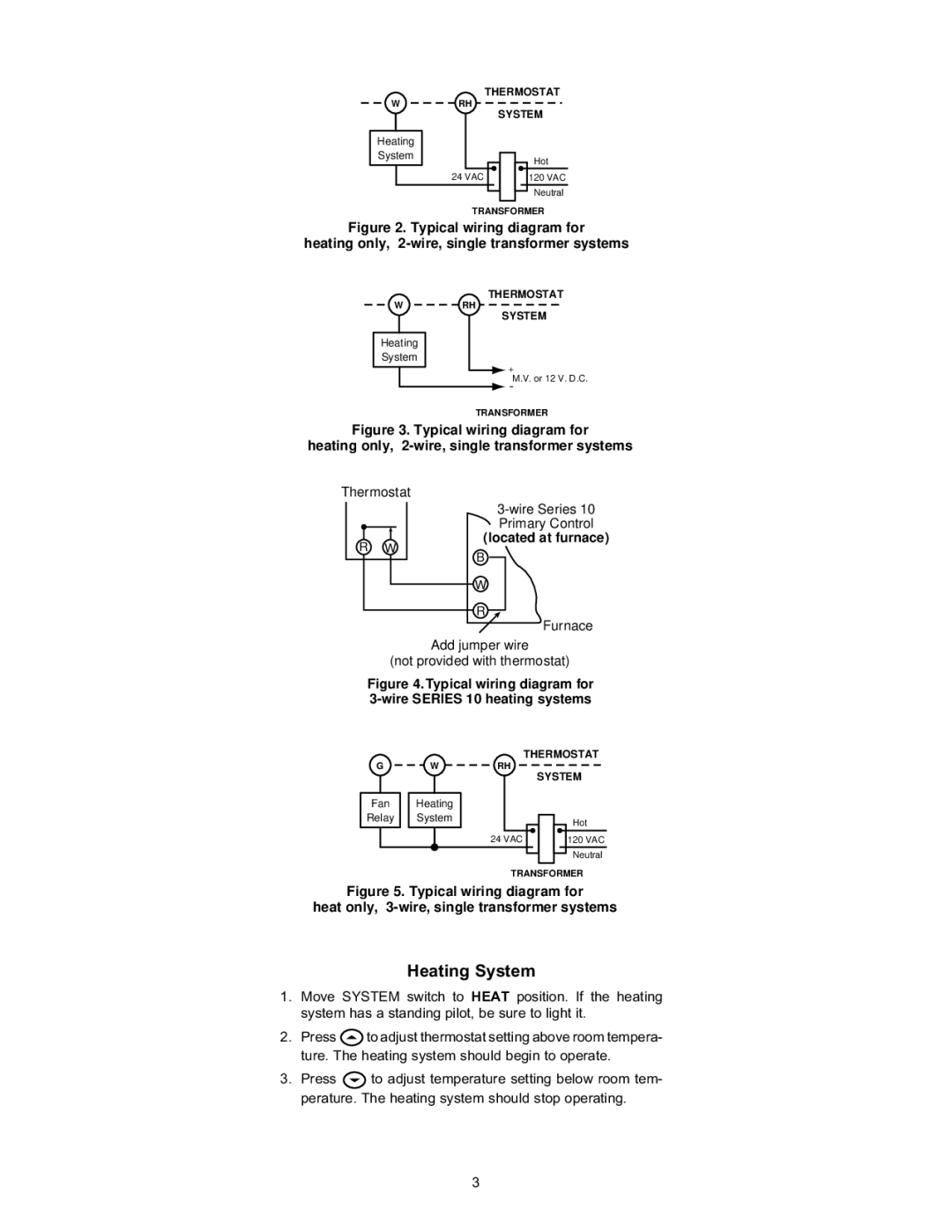 White Rodgers 1F80-240 specifications Heating System, Located at furnace 