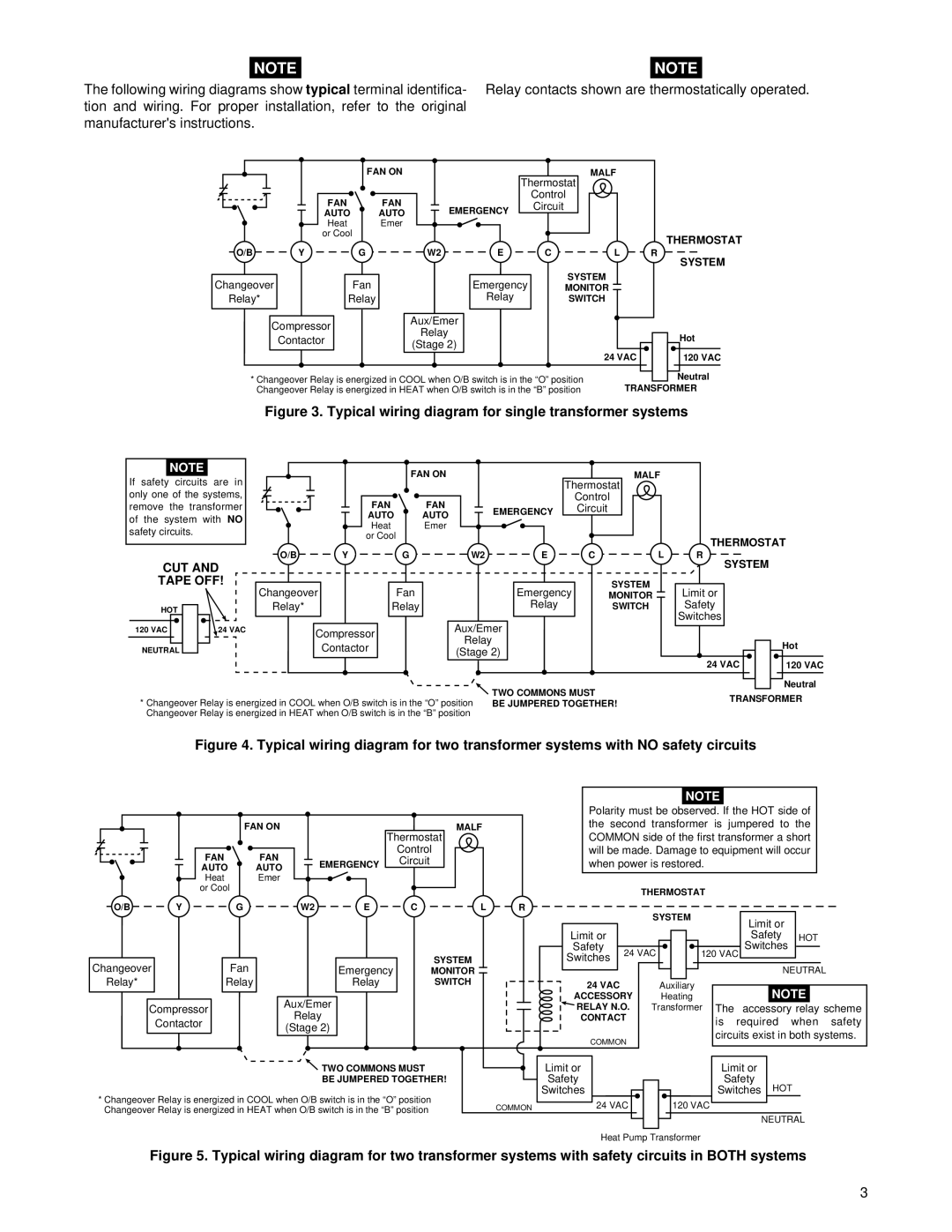 White Rodgers 1F84-51 specifications Typical wiring diagram for single transformer systems 