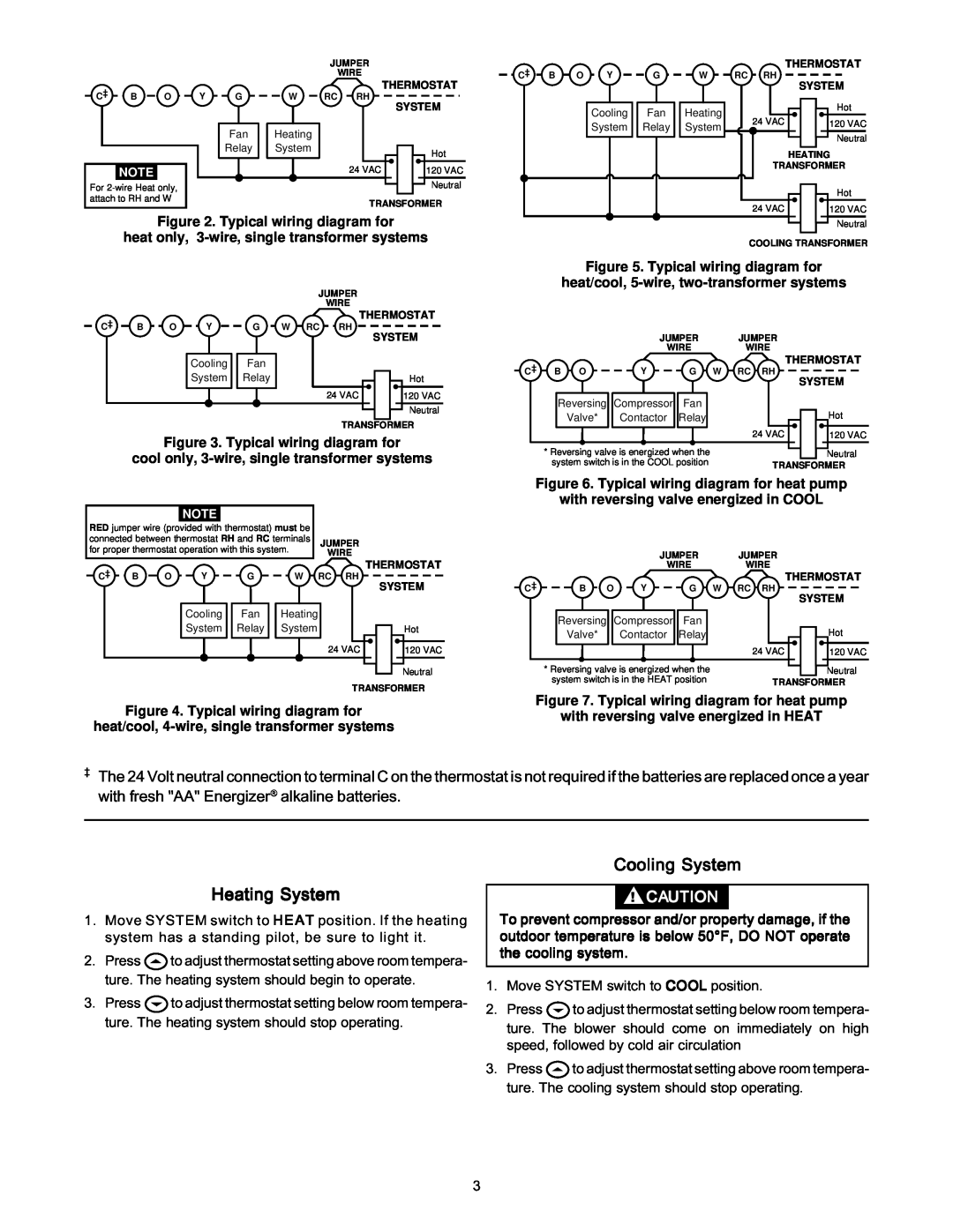 White Rodgers 1F87-361 Heating System, Cooling System, Typical wiring diagram for heat pump, Thermostat, Relay 