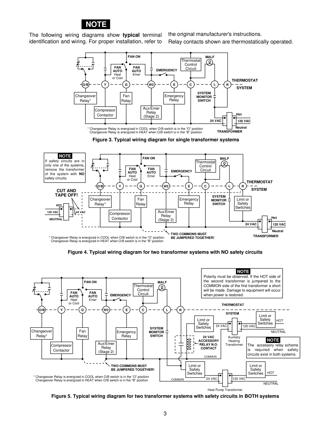 White Rodgers 1F89-11 specifications Typical wiring diagram for single transformer systems 