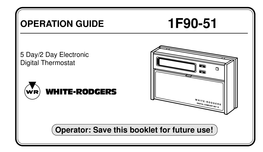 White Rodgers 1F90-51 manual 