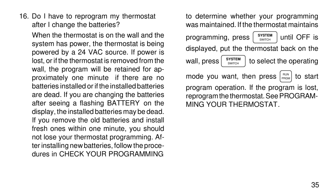 White Rodgers 1F90-71 manual Ming Your Thermostat 